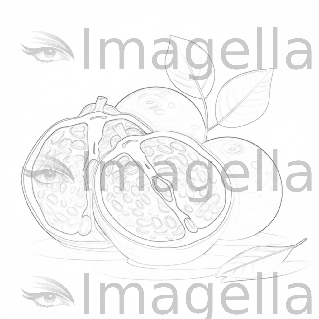 Guava Clipart in Chiaroscuro Art Style: Vector & 4K