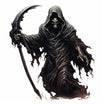 Chiaroscuro Art Styled Grim Reaper Graphics: 4K Vector Art