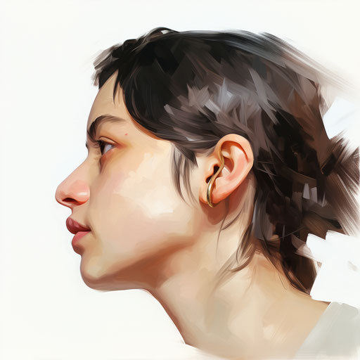 Oil Painting Style Ear Clipart: 4K Vector Art