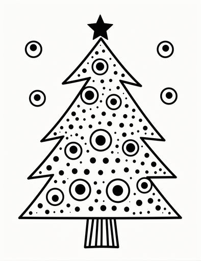 Enjoy Christmas Tree Coloring Page - Creative Leisure Time
