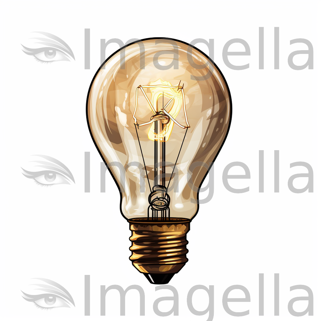 4K Light Bulb Clipart in Chiaroscuro Art Style: Vector & SVG