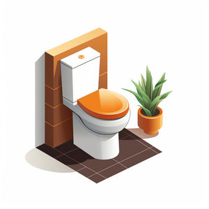Toilet Clipart in Minimalist Art Style: 4K Vector Clipart