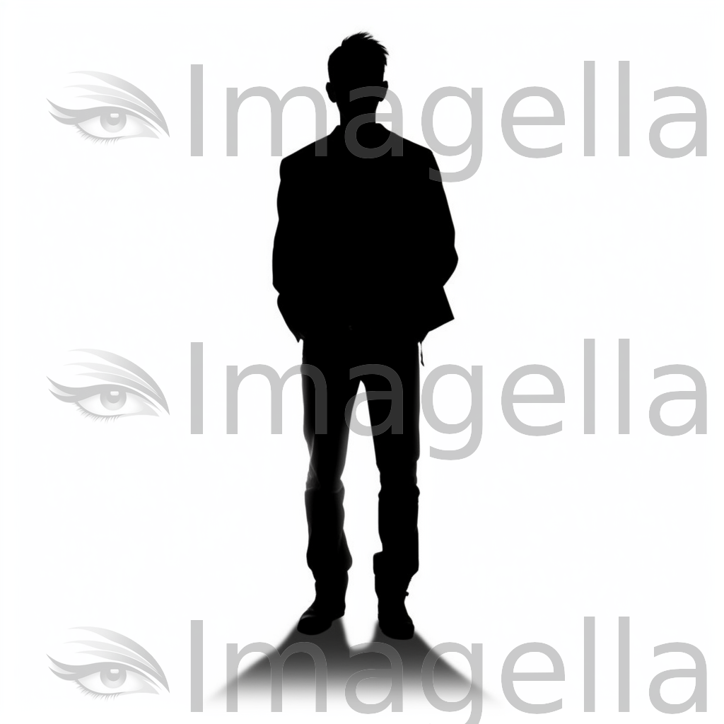 4K Vector Person Silhouette Png Clipart in Minimalist Art Style