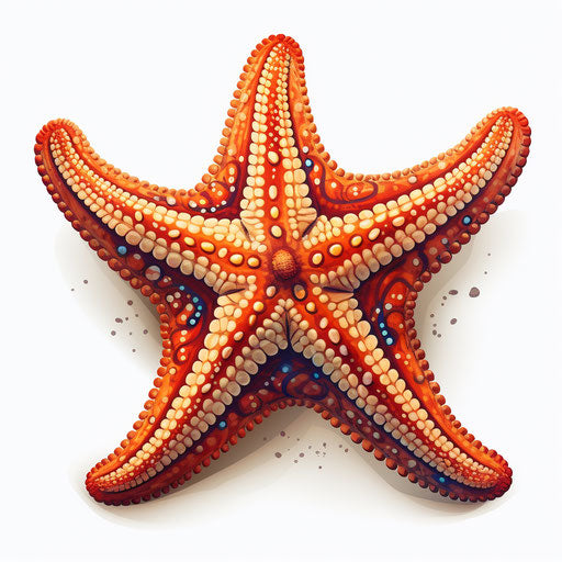 Starfish Clipart in Chiaroscuro Art Style: Vector ARt, 4K, EPS, PNG
