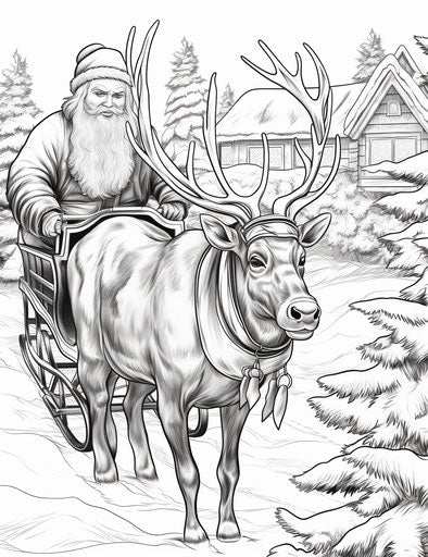 Child-Friendly Santa Coloring Pages - Creative Fun