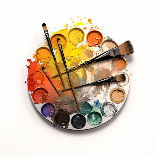 4K Vector Art Palette Clipart in Chiaroscuro Art Style