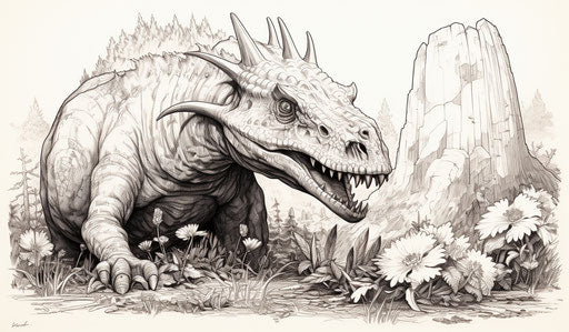 Skill-Building Dinosaur Coloring Pages for Children