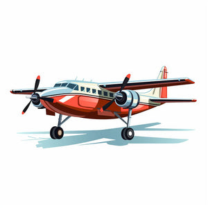 4K Vector Airplane Clipart in Minimalist Art Style