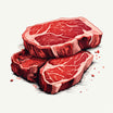 Meat Clipart in Chiaroscuro Art Style: 4K Vector Clipart