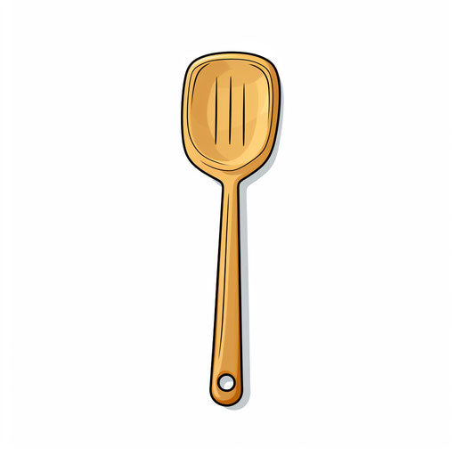Spatula Clipart in Minimalist Art Style Vector Art: EPS, SVG, 4K