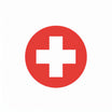 4K Vector Red Cross Clipart in Minimalist Art Style