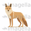 4K Vector Coyote Clipart in Minimalist Art Style