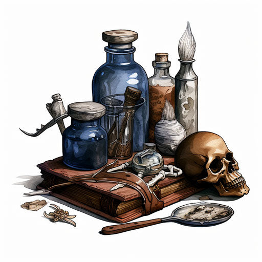 Medicine Clipart in Chiaroscuro Art Style: High-Def Vector & 4K Clipart