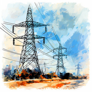 Electricity Clipart in Impressionistic Art Style: 4K Vector Clipart