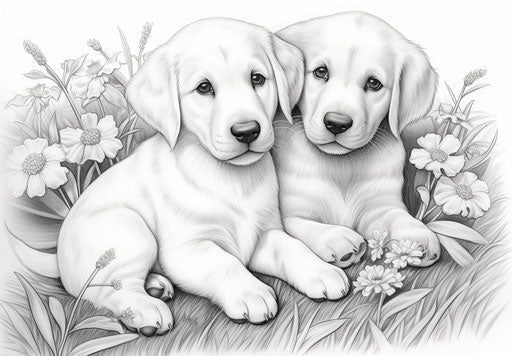 Dive into Dog Coloring Pages - Artistic Joy