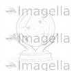 4K Vector Crystal Ball Clipart in Minimalist Art Style