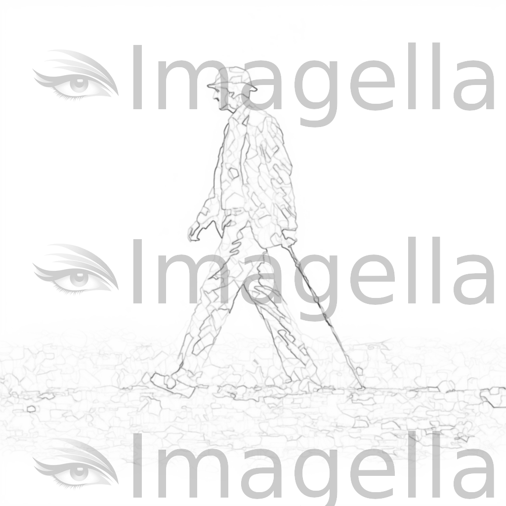 Walking Clipart in Impressionistic Art Style: 4K Vector Clipart