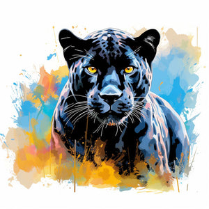 Panther Clipart in Impressionistic Art Style: 4K Vector Clipart