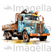 Tow Truck Clipart in Oil Painting Style: Vector & 4K