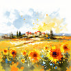 Sunny Day Clipart in Impressionistic Art Style: 4K Vector Clipart