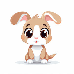4K Rabbit Cartoon Png Clipart in Minimalist Art Style: Vector & SVG