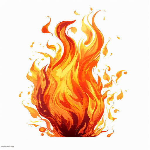 4K Flame Clipart in Chiaroscuro Art Style: Vector & SVG