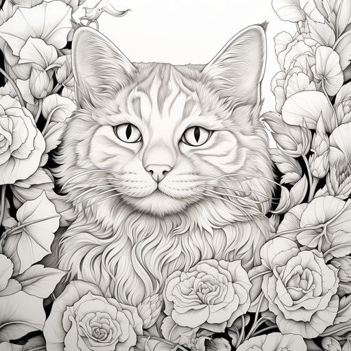 Develop Smarts: Cat Coloring Pages for Kids