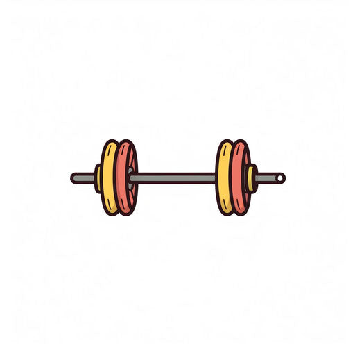 4K Barbell Clipart in Minimalist Art Style: Vector & SVG