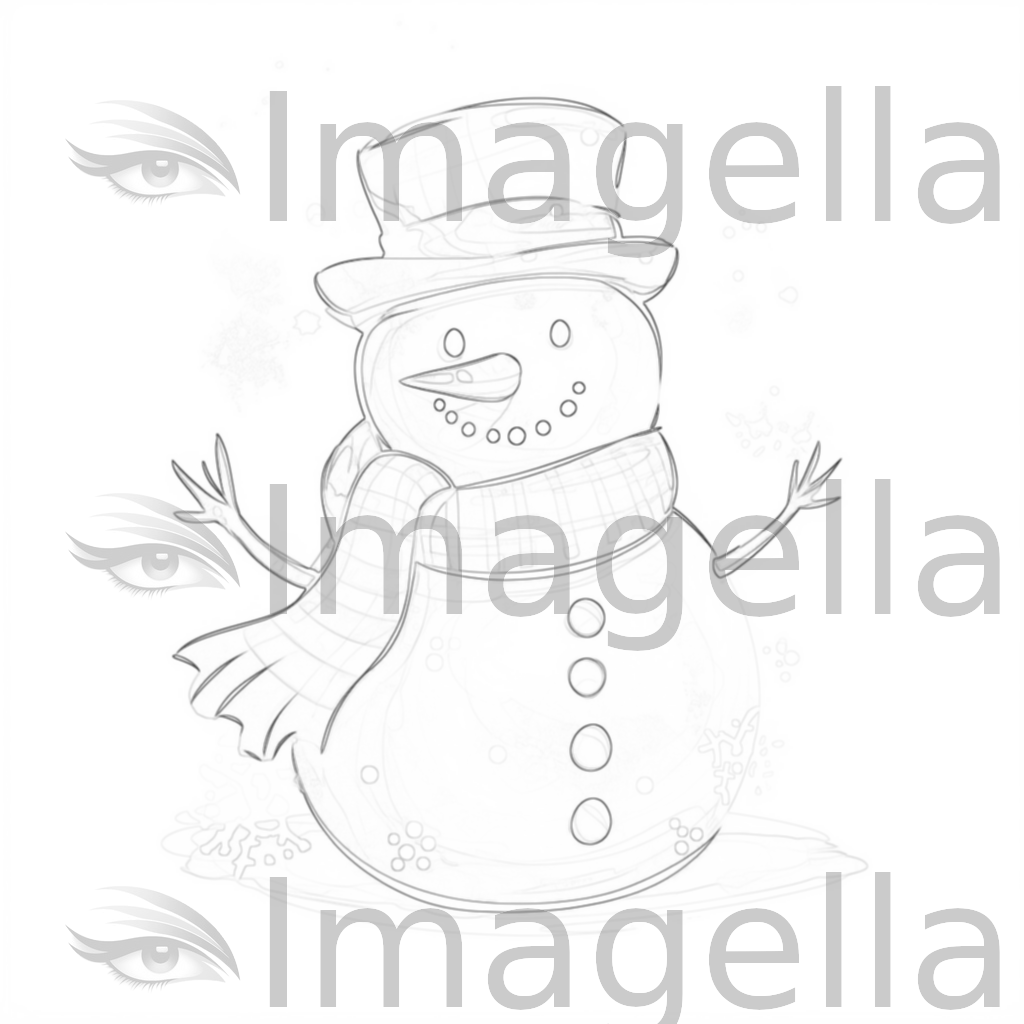 4K Snowman Clipart in Pastel Colors Art Style: Vector & SVG