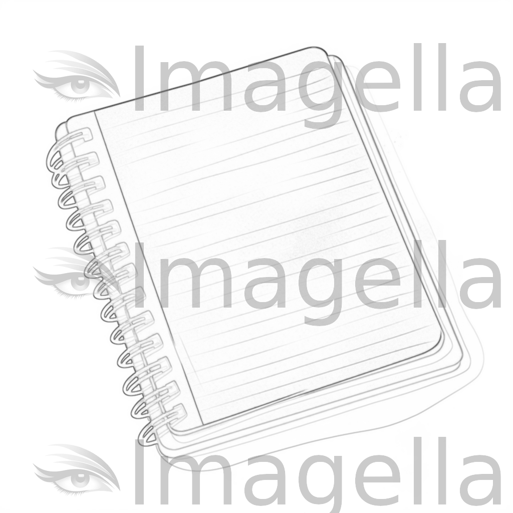 4K Notebook Paper Clipart in Chiaroscuro Art Style: Vector & SVG