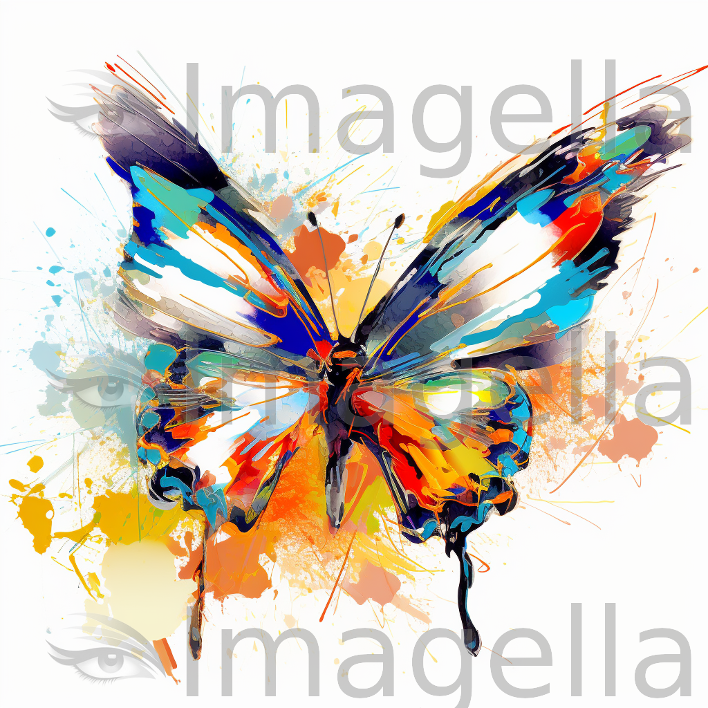 Butterfly Clipart in Impressionistic Art Style: Vector & 4K