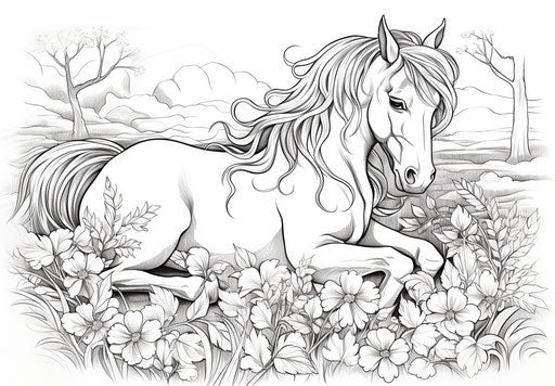 Hands-On Fun: Horse Coloring Pages for Kids