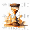4K Vector Hourglass Clipart in Oil Painting Style