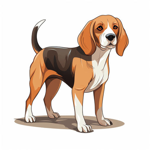 Beagle Clipart in Minimalist Art Style: 4K Vector Clipart
