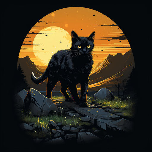 Black Cat: Playful Paws and Curious Eyes