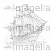 4K Pirate Ship Clipart in Chiaroscuro Art Style: Vector & SVG