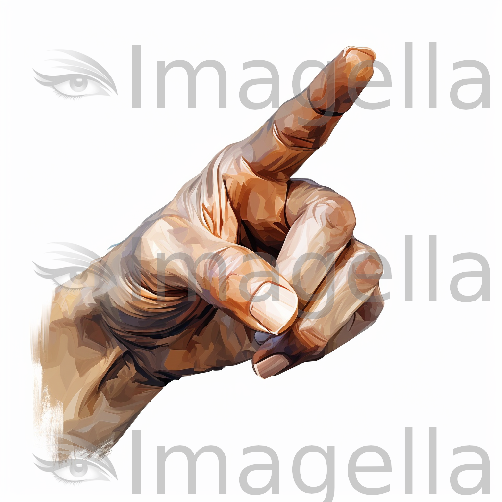 Finger Clipart in Oil Painting Style: 4K Vector & SVG