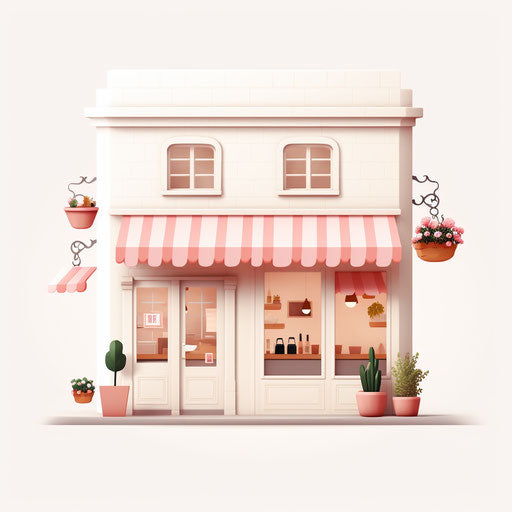 Shop Clipart in Minimalist Art Style Artwork: HD Vector & 4K