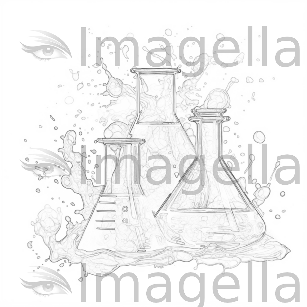 Chemistry Clipart in Oil Painting Style: 4K Vector & SVG