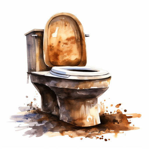 4K Toilet Clipart in Oil Painting Style: Vector & SVG