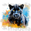 Panther Clipart in Impressionistic Art Style: 4K Vector Clipart