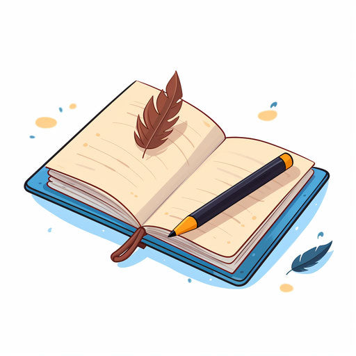 Journal Clipart in Minimalist Art Style: 4K Vector Clipart