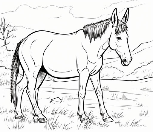 Unleash Creativity with Donkey Coloring Pages