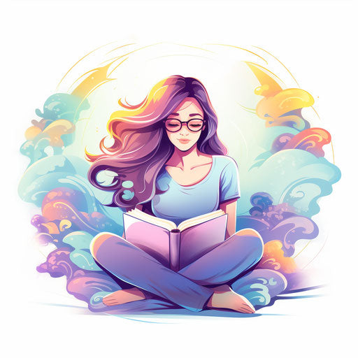 Reading Clipart: 4K & Vector in Pastel Colors Art Style