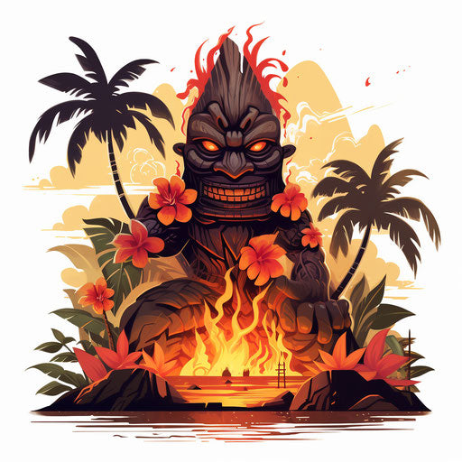 4K Luau Clipart in Chiaroscuro Art Style: Vector & SVG