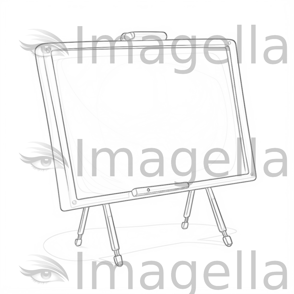 Whiteboard Clipart in Pastel Colors Art Style: 4K Vector Clipart
