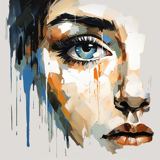 Top-Quality Crying Clipart: Impressionistic Art Style, Vector, 4K