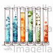 4K Test Tube Clipart in Impressionistic Art Style: Vector & SVG