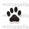 4K Dog Paw Print Clipart in Minimalist Art Style: Vector & SVG