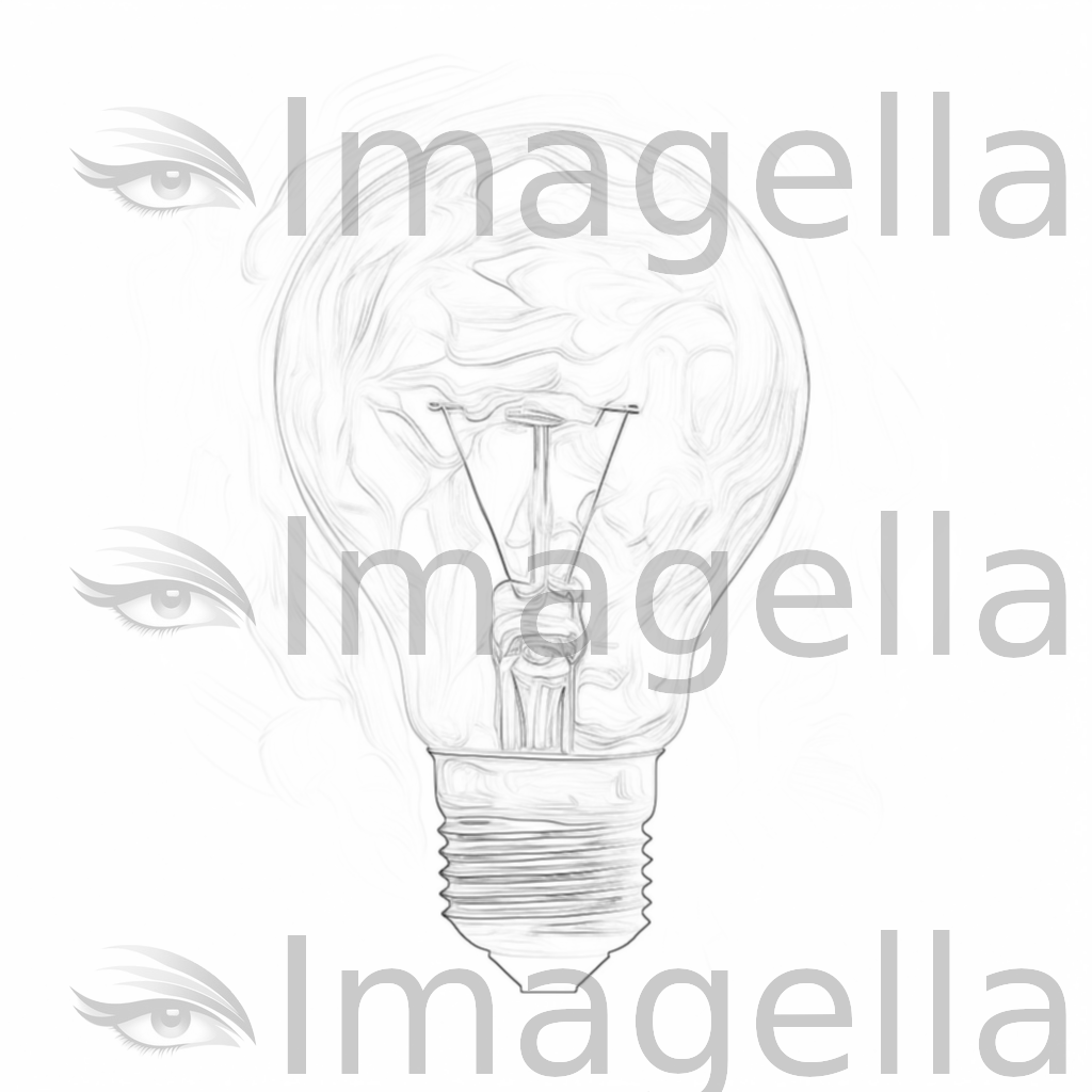 Bulb Clipart in Impressionistic Art Style: Vector & 4K